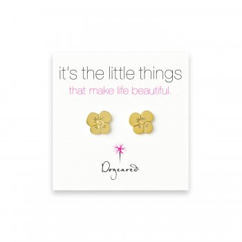 small grace's flower stud earrings, gold dipped