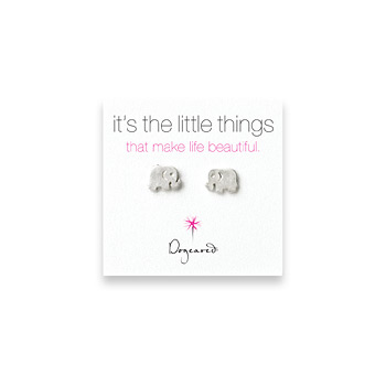 small elephant stud earrings, sterling silver