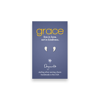 grace teeny stud sterling silver angel wing earrings