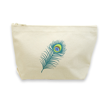 lil zip bag with peacock feather lil zip bag with peacock feather