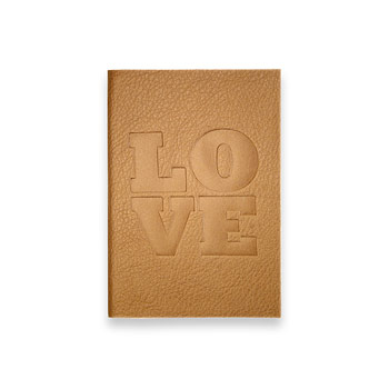 small love journal with natural leather