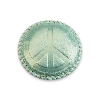 peace mint leather paperweight