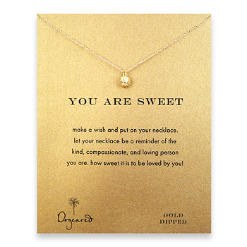 you are sweet reminder necklace with gold dipped strawberry : Dogeared Jewels and Gifts :  gold filled dogeared jewels and gifts strawberry gold dipped