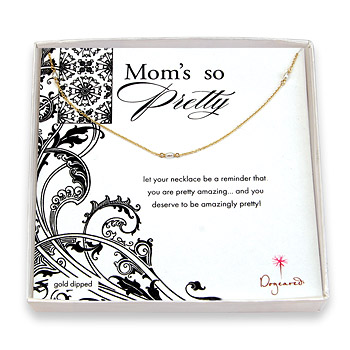 mom's so pretty gold dipped necklace with white rice pearls : Dogeared Jewels and Gifts :  dogeared jewels and gifts moms so pretty mothers day gold dipped
