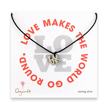 sterling silver love charm necklace on black leather cord : Dogeared Jewels and Gifts :  sterling silver dogeared jewels and gifts love leather