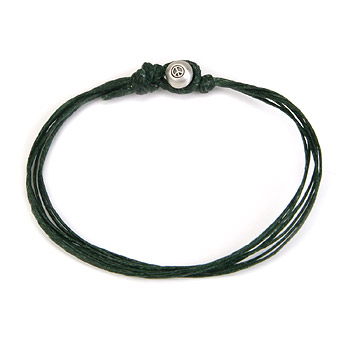 oxidized peace bead bracelet on leaf irish linen : Dogeared Jewels and Gifts :  dogeared jewels and gifts peace leaf irish linen