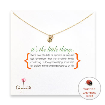 it's the little things gold dipped necklace with peace sign charm : Dogeared Jewels and Gifts :  dogeared jewels and gifts its the little things peace gold dipped