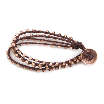 100 good wishes maroon irish linen bracelet with rose gold dipped beads : Dogeared Jewels and Gifts :  maroon 100 good wishes bead pouch
