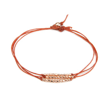 rose gold dipped sparkle bracelet, burnt orange irish linen : Dogeared Jewels and Gifts :  irish linen bracelets bracelets irish linen 7 inch