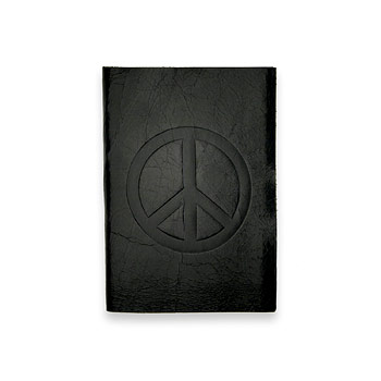 small peace journal with black leather Dogeared Jewels and Gifts from dogeared.com