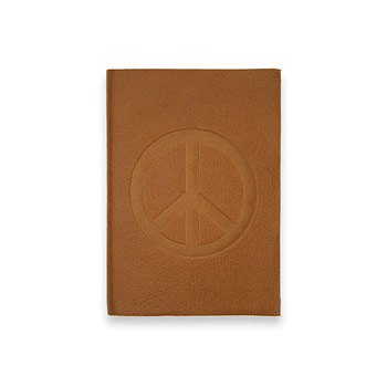 small peace journal with tobacco leather : Dogeared Jewels and Gifts