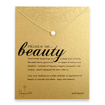pearls of beauty gold dipped reminder necklace