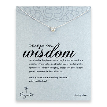 pearls of wisdom sterling silver reminder necklace