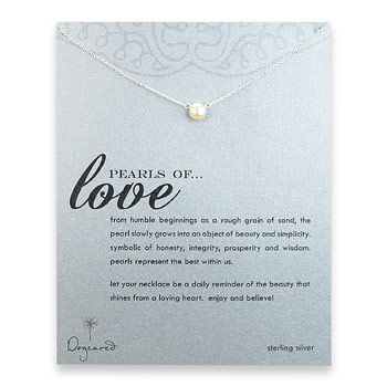 pearls of love sterling silver necklace