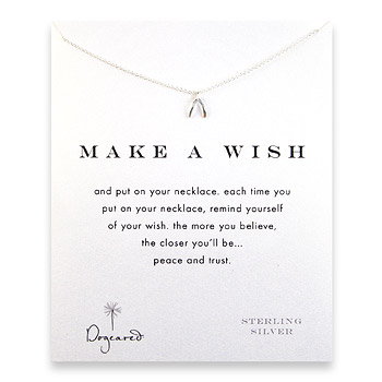 make a wish teeny wishbone sterling reminder necklace