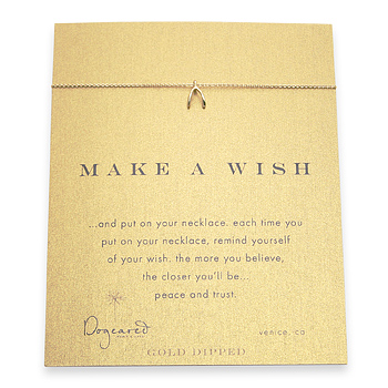 make a wish teeny wishbone necklace $54