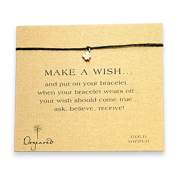 make a wish bracelet with gold dipped four leaf on leaf make a wish bracelet with gold dipped four leaf on leaf