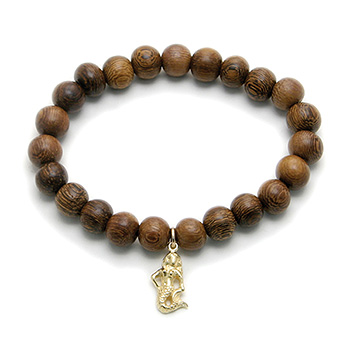 wood bracelet in teak with gold dipped mermaid wood bracelet in teak with gold dipped mermaid