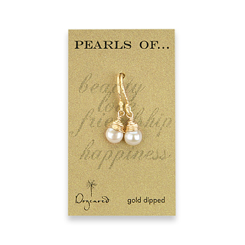 pearl earrings gold dipped pearl earrings gold dipped