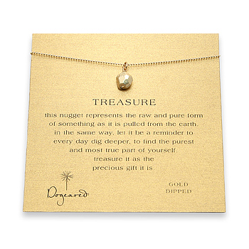 treasure necklace gold dipped on tiny ball chain