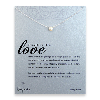 pearls of love sterling silver necklace - 18 inch