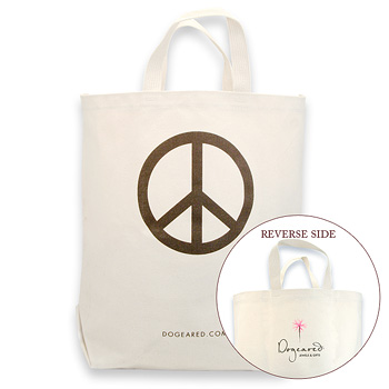 peace reusable shopping bag
