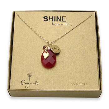 shine love necklace with giant teardrop