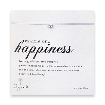 pearls of happiness with gray pearl on silver silk thread pearls of happiness with gray pearl on silver silk thread