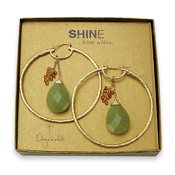 shine hoop earrings with giant olive jade teardrop and garnet cluster shine hoop earrings with giant olive jade teardrop and garnet cluster