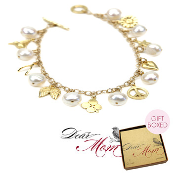 one in a million gold dipped pearl charm bracelet : Dogeared Jewels and Gifts one in a million gold dipped pearl charm bracelet : Dogeared Jewels and Gifts