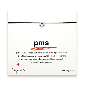 pms make a wish necklace with sterling silver smiley face on black : Dogeared Jewels and Gifts pms make a wish necklace with sterling silver smiley face on black : Dogeared Jewels and Gifts