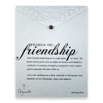 pearls of friendship sterling silver necklace with black pearl pearls of friendship sterling silver necklace with black pearl