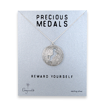 precious medals necklace with sterling silver unicorn silhouette precious medals necklace with sterling silver unicorn silhouette
