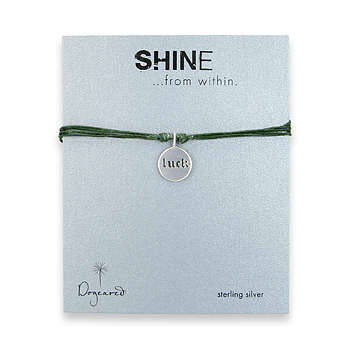 shine luck sterling silver bracelet on leaf irish linen shine luck sterling silver bracelet on leaf irish linen