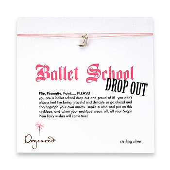 ballet school dropout make a wish necklace with sterling silver high heel on pink : Dogeared Jewels and Gifts :  high heels sterling silver dogeared jewels and gifts necklaces