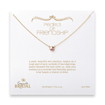 bridal+pearls+of+friendship+rose+pearl+necklace%2C+gold+dipped+-+18+inches