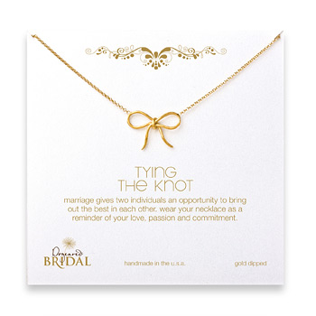 bridal+tyring+the+knot+necklace%2C+gold+dipped+-+18+inches
