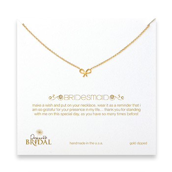 bridal+bow+bridesmaid+necklace%2C+gold+dipped+-+18+inches