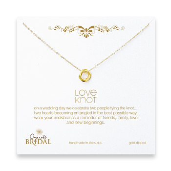 bridal+love+knot+necklace%2C+gold+dipped