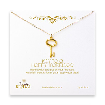 bridal+key+to+a+happy+marriage+key+necklace%2C+gold+dipped+-+18+inches
