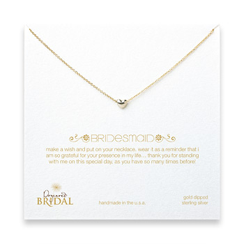 bridal+heart+bead+bridesmaid+necklace%2C+gold+dipped