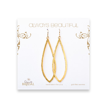 bridal+earrings%2C+always+beautiful+petal%2C+gold+dipped