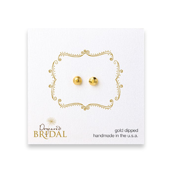 bridal+faceted+stone+stud+earrings%2C+gold+dipped
