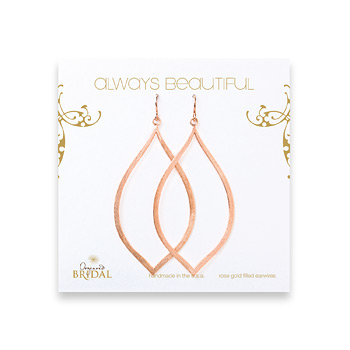 bridal+earrings%2C+always+beautiful+eye%2C+rose+gold+dipped