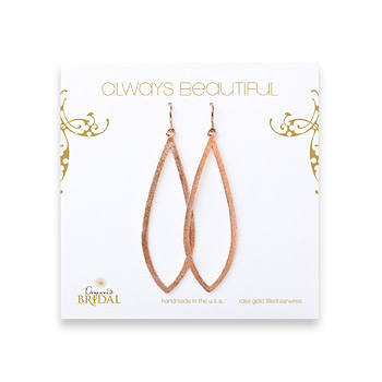 bridal+earrings%2C+always+beautiful+petal%2C+rose+gold+dipped
