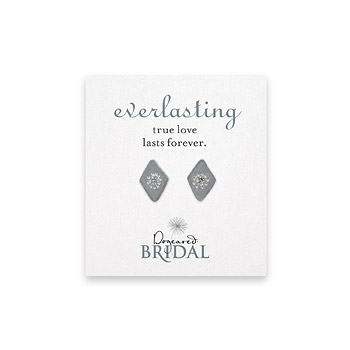 bridal everlasting diamond sterling silver stud earrings