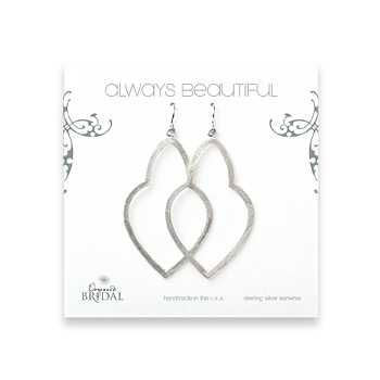 bridal earrings, always beautiful empress, sterling silver