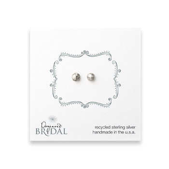 bridal+faceted+stone+stud+earrings%2C+sterling+silver
