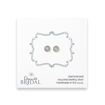 bridal+circle+diamond+stud+earrings%2C+sterling+silver