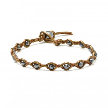 gifts+to+go+collection+braided+bronze+leather+and+hematine+gem+bracelet